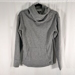 Fundamental Coast Hoodie Women's XS Grey Long Sleeve Hooded Pockets Pullover